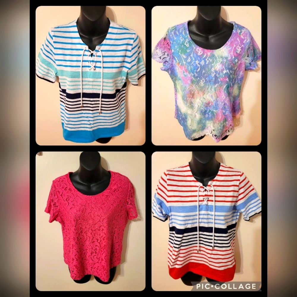 💙 Four Ladies Short Sleeved Tops (Teeshirts/ Blouses) Size SP